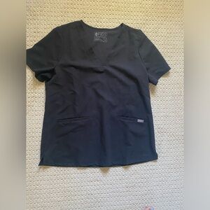 Fig Black Scrub Top XL Used